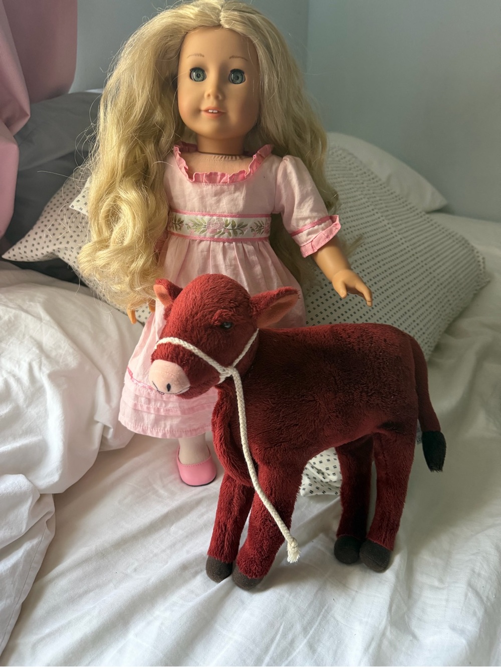 Caroline Abbott American Girl Doll and Caroline’s Calf Garnet